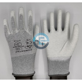 ESD-graue Handschuhe Finger und Palm PU beschichtet