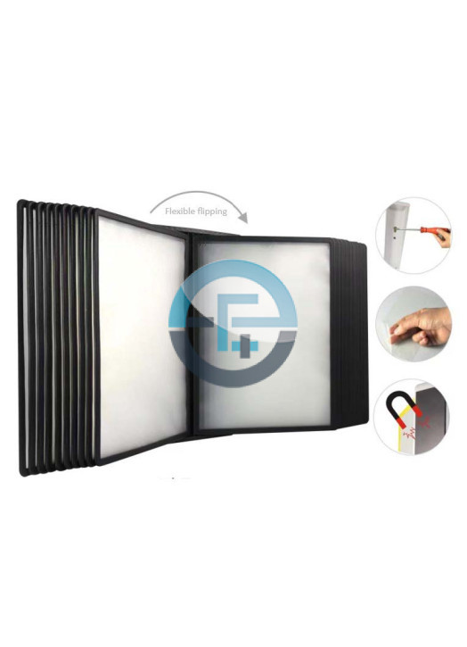 Eurostat Magazine Rack ESD Document Display Rack ABS Wall or Desktop 20 Pockets Rs ≤ 10¹¹ Ω ...