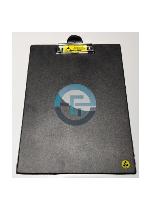 Tablette presse-papiers ESD PU clip chromé A4 attache suspension Rs ≤ 10⁸ Ω – Eurostat