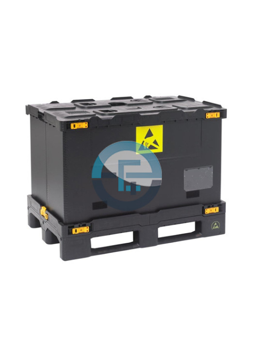 Smart Sleeve Pack ESD – palette plastique + ceinture nid d'abeille + couvercle – Eurostat