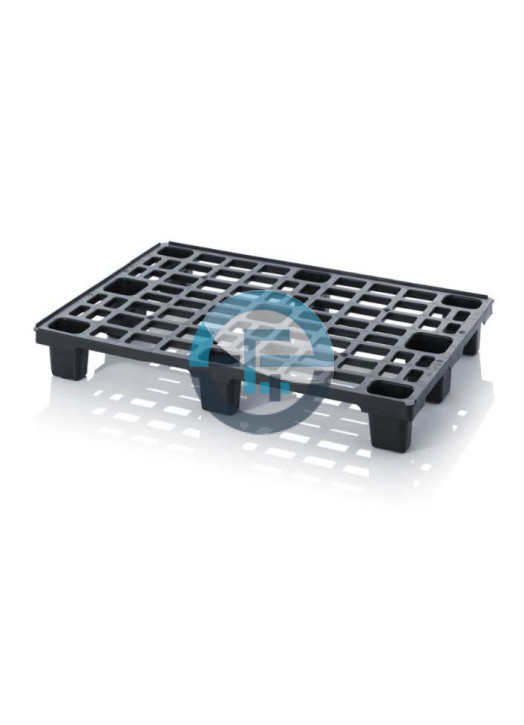 Palette ESD empilable noire plastique conducteur 1200×800×157 mm 1000/2000 kg – Eurostat