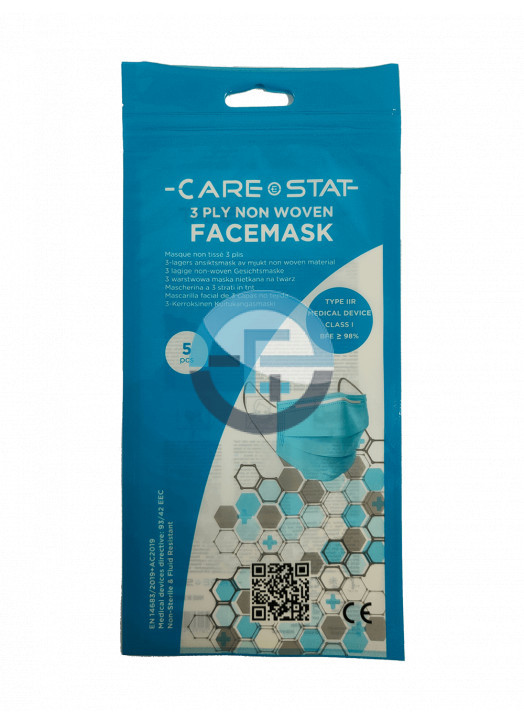 Medical 3-ply Type IIR facemask Care-Stat® - 5 pcs