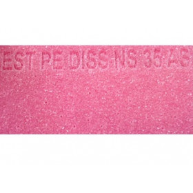 Pink kdissipative PE foam