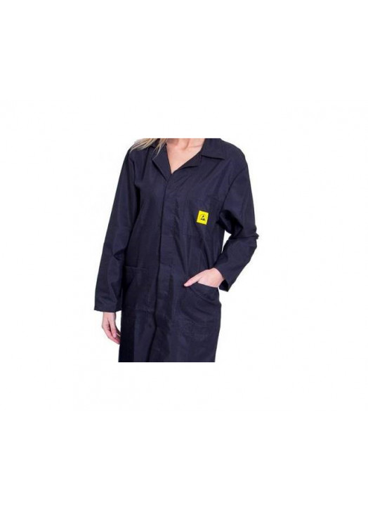 Long ESD Labcoats Bla