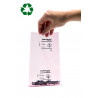 Standard Pink PE Recycled bags - 50µ - without Zip