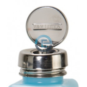 Cap with pump for solvent...
