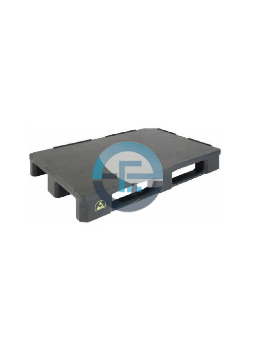 ESD Hygienic Pallet 3 Skids Rackable Conveyor Closed Top and Underdeck – Eurostat