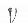 Wrist strap coil cords eyelet
